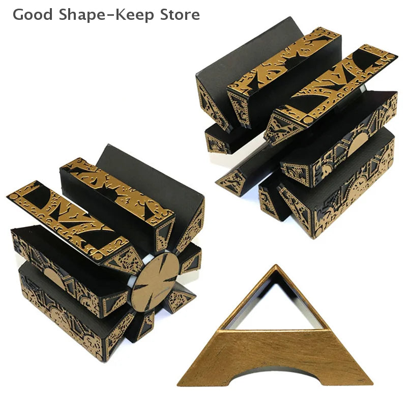 Hellraiser Puzzle Box with Moving Figures from the Film Series, Perfect Horror-Themed IQ & EQ Test Toy for Adults and Kids