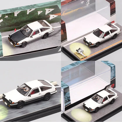 HJ64 1:64 Scale Toyota Sprinter Trueno GT APEX AE86 JDM Corolla Levin Car Model Diecasts & Toy Vehicles Hobby Japan Inital D