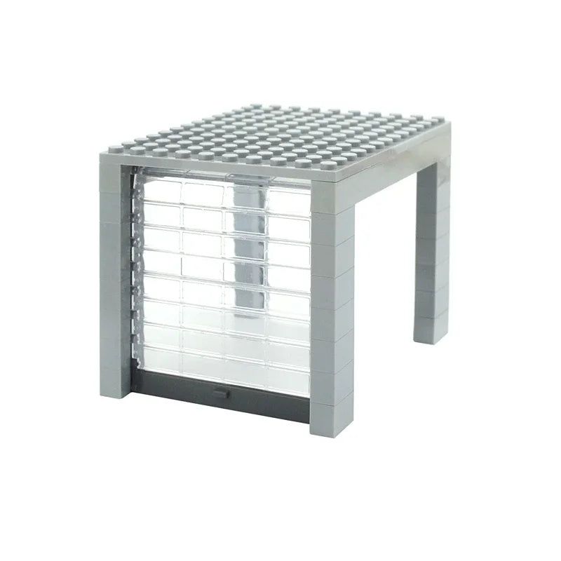 MOC City Parts Building blocks Creative Classic Car Rolling gate Garage Doors Windows Car DIY Accessories parking Toys