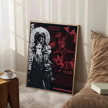 game survival Resident Evil Poster Painting Wall Art Mural for Living Room Home Decor and Gifts