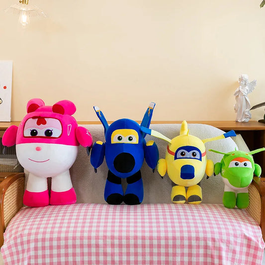 Cartoon Super Wings 30 Cm Flying Jet Robot Animation Plane Hero Action Character Cute Toy Doll Children Christmas Birthday Gift