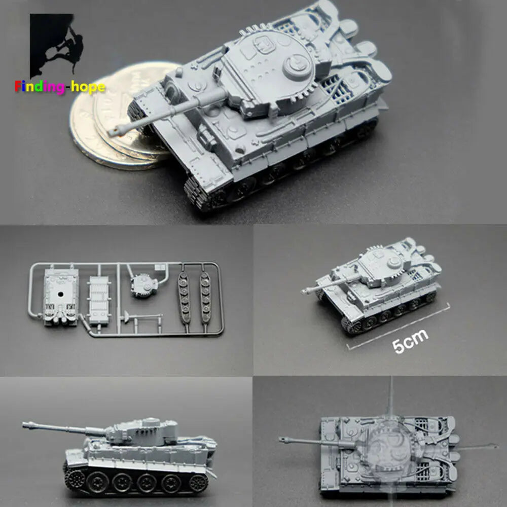 1/144 Scale 4D Assemble Tank Model Panzerkampfwagen T-34/85 AMX-30MAIN Building Bricks World War Military Army Battle Tank
