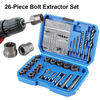 Bolt Nut Removal Socket Tool Bolt Nut Remover Accessory Nut Extractor Car Repair Tool Damaged Screw Extractor Hand Tools Kit