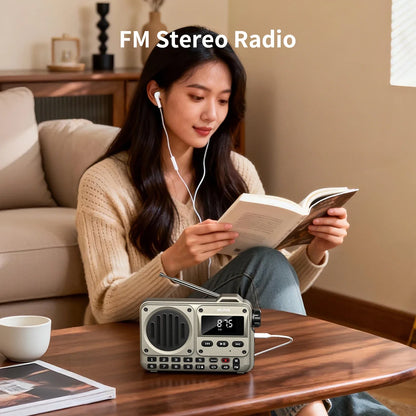 MLOVE BV800P Portable Bluetooth Speaker with FM Radio And MP3 Player Features USB TF Card AUX Antenna All-in-One Audio