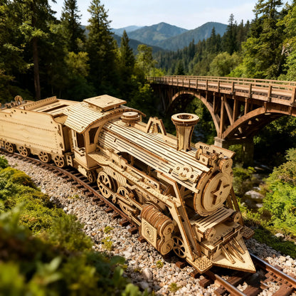 3D Wooden Train Puzzle Model Toy Puzzle DIY Wooden Truck Assembly Educational Birthday Gift Christmas Present