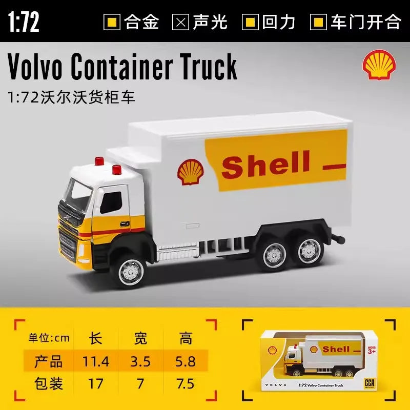 CCA 1:72 Road rescue Petrol stations  Collection Racing Alloy Car Model Children's Toy Car Casting Pullback Function