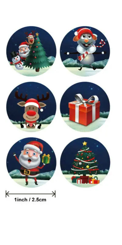 Christmas gift stickers decorative sealing sticker Merry Christmas Reward Self-adhesive labels  Day party