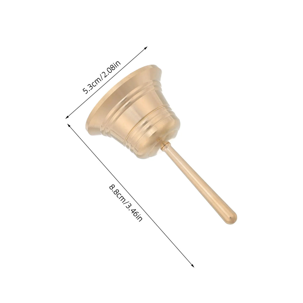 Solid Brass Hand Call Bell Loud Handheld Ringing Bell for Wedding Teacher Classroom Animal Training Meditation Dinner