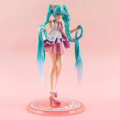 Hot Kawaii Girl Hatsune Miku Anime Figure Fashion Subclture Miku Action Figure Birthday Gift PVC Collection Model Doll Toys