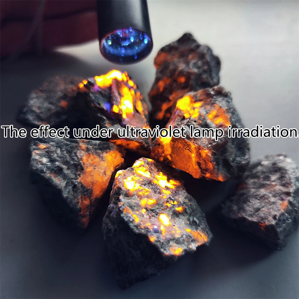 Natural Raw Yooperlites Flame Stone Fluorescent Stone Energy Reiki Specimens Diffuser Oils Stone Fire Home Decoration Stone