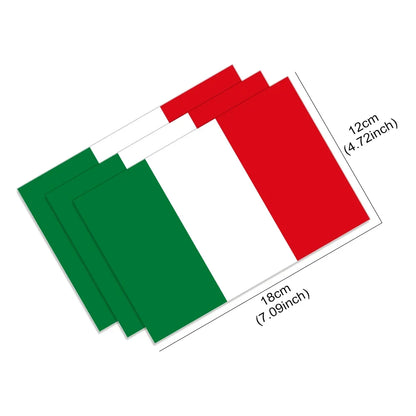 Italian Flag Car Sticker Car Window B Pillar Vinyl Decal Motorcycle Auto Accessories For Alfa Romeo Lancia Fiat Ferrari Maserati