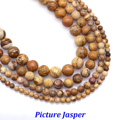 Natural Stone 4 6 8 10mm Round Leopardskin Jaspers Stone Spacer Loose Bead For Jewelry Making DIY Bracelet Needlework Accessorie