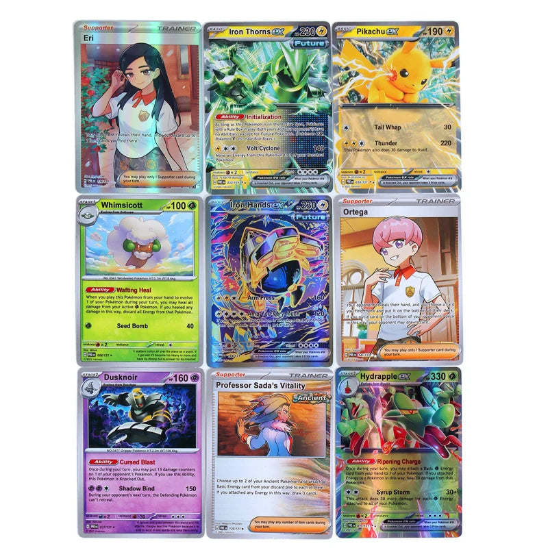 360Pcs English French Spanish Carta Karten Pokem Cards Sun Moon Evolutions Booster Box Collectible Tradiner Card for Child