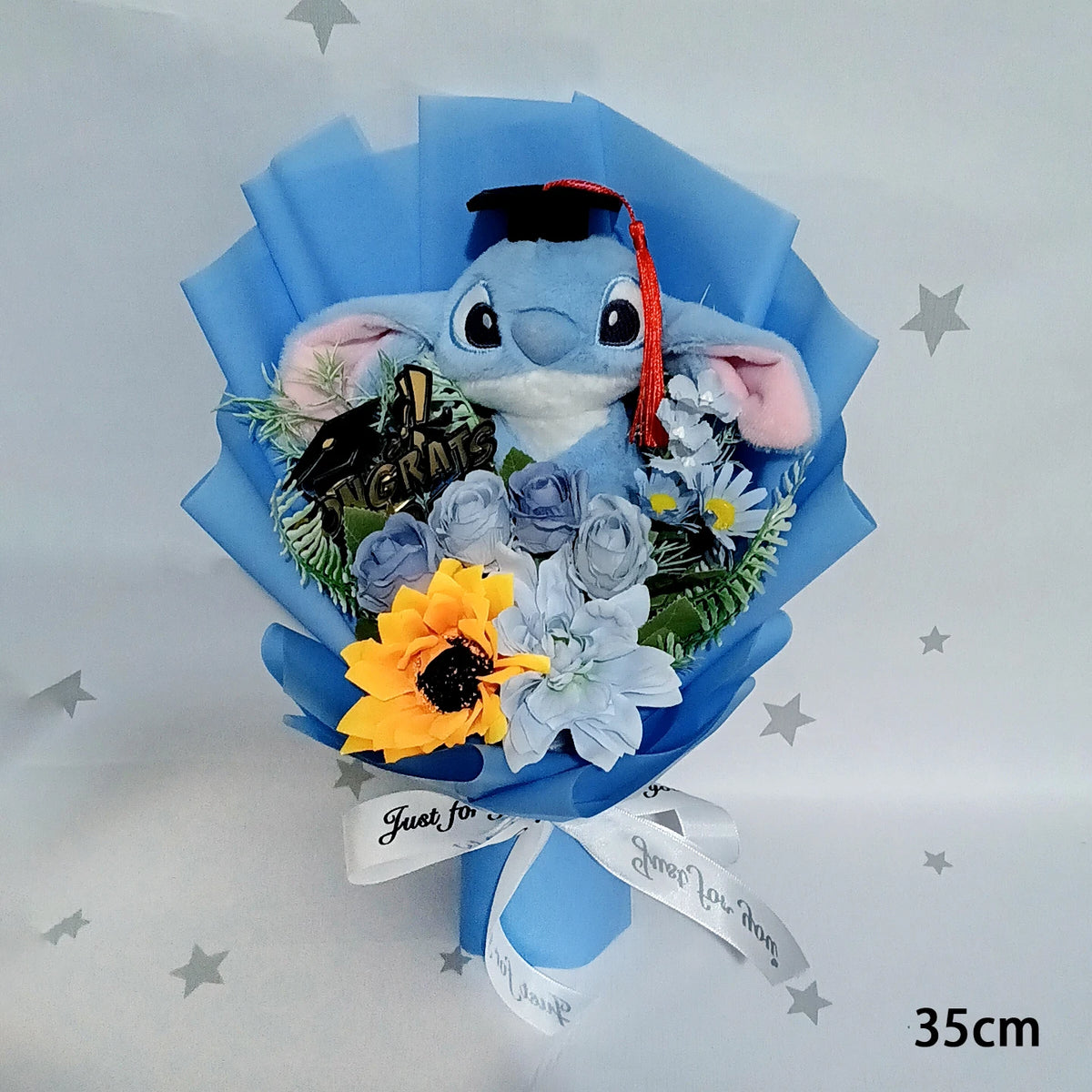 Cartoon Winnie the Pooh Pig Plush Bouquet Handmade Flower Bouquet Plush Doll Wedding Graduation Valentine Christmas Birthday Gif