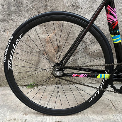52/55/58CM Fixie Bike Tsunami SNM300 Aluminum Alloy Single Speed Fixed Gear Bicycle 700C Master Wheel Hollow Integrated Crankset
