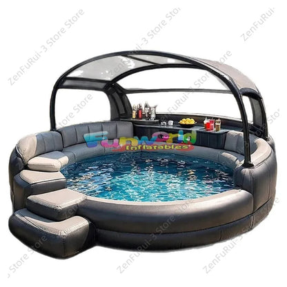 Large Inflatable Swimming Pool Bounce Bed For Kids Family Outdoor Party Water Play Entertainment Equipment