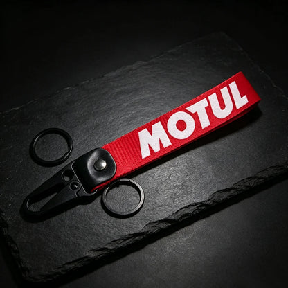 Motul Keychain Forged Metal on Leather Motorcycle Key Chain for Yamaha Suzuki Honda Kawasaki Ktm