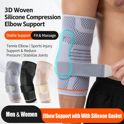 1/2Pcs Elbow Support Brace with Gel Pad for Women & Men Elbow Compression Sleeves for Golfer, Arthritis, Tendonitis Pain Relief