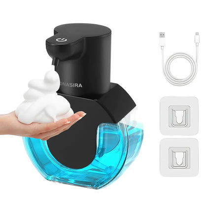 420ML P10 Large Capacity Light Display Desktop Or Wall-Mounted Waterproof USB Rechargeable Automatic Smart Sensor Soap Dispenser