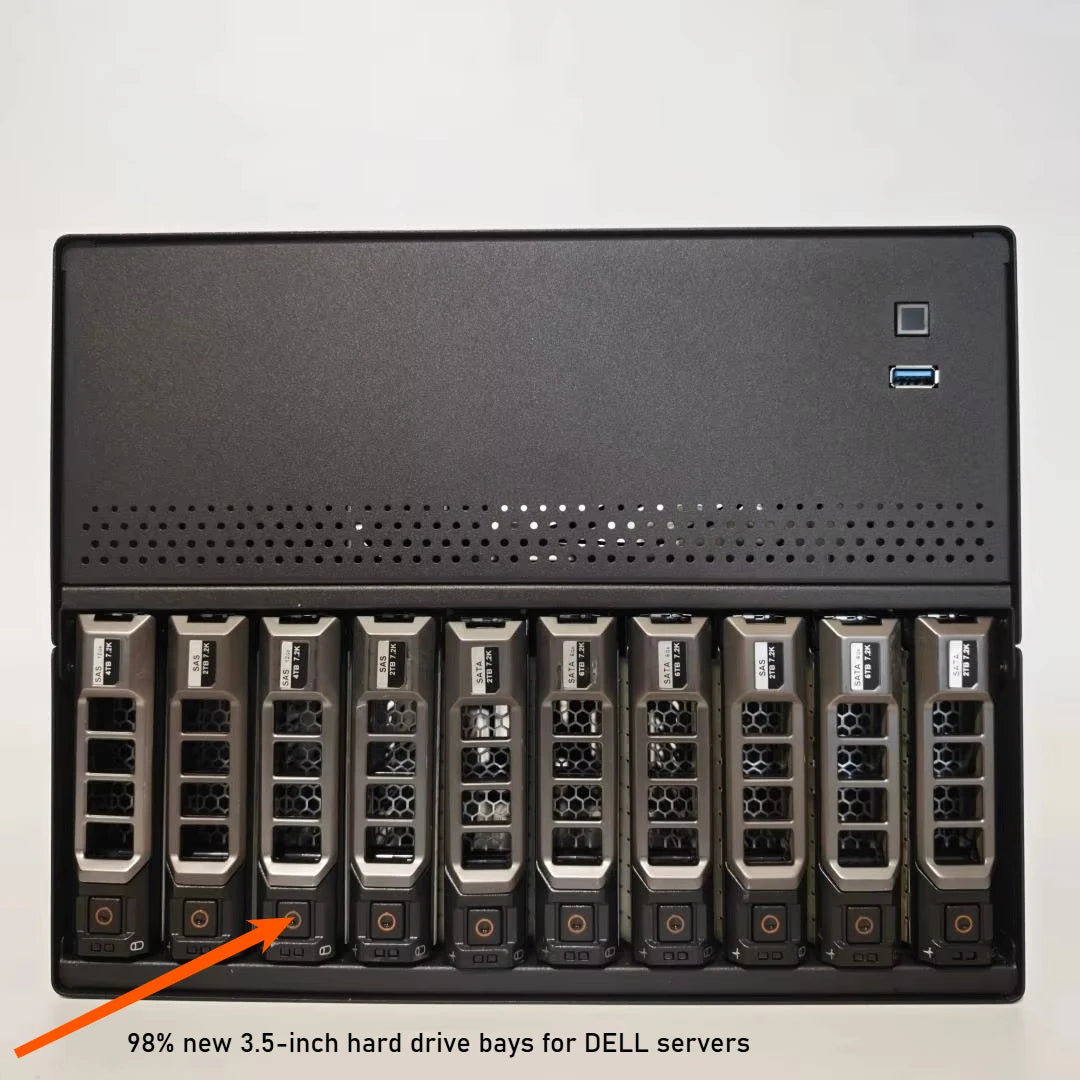 N10 10-bay NAS Chassis Case - Supporting MATX Motherboards with 10 Hotswap Hard Drivesn Bays