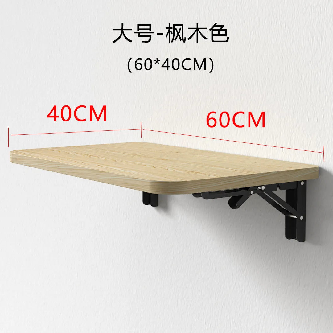 Wall Mounted Desk Folding Wooden Shelf Table for Small Apartment Space Saving Computer Desk Minimalist Wall Desk for Home Office