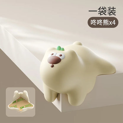 Baby table soft corner anti-collision sticker silicone window table hemming cartoon soft right angle protective cover