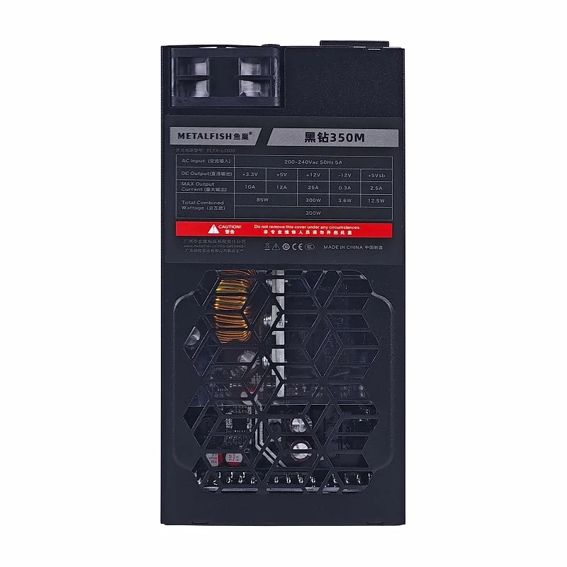 METALFISH Flex 300W Full Modular Power Supply Flex-ATX 1U PSU For ITX Mini PC POS NAS GPU Dock 220-240V
