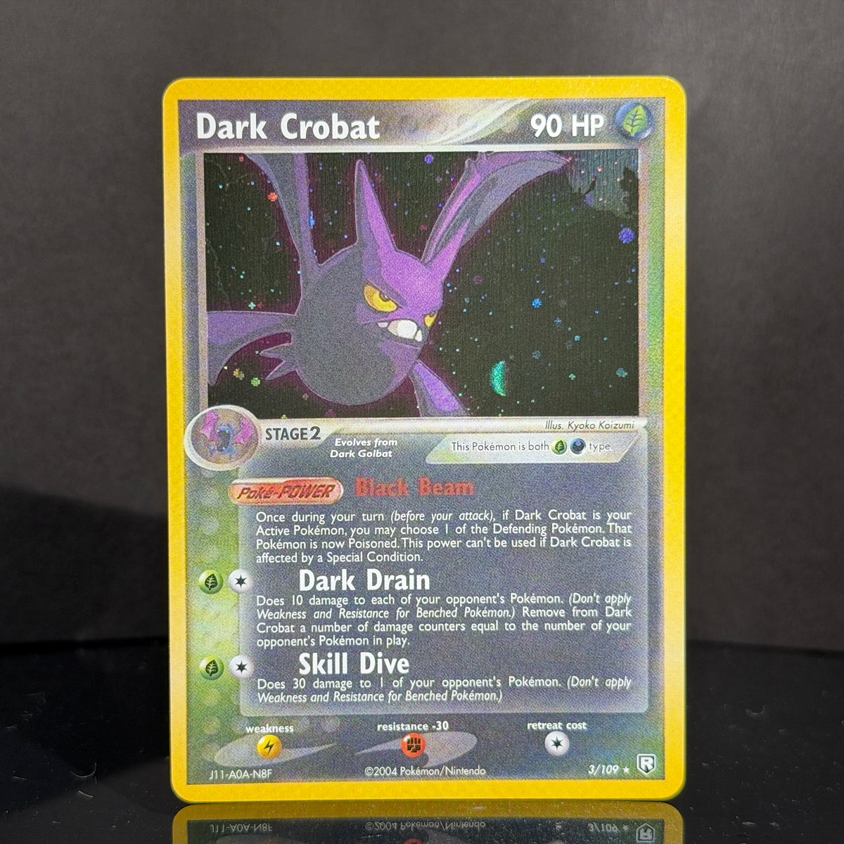 PTCG Pocket EX Team Rocket Returns-TR Gold Star Cosmos Holo Torchic Treecko Dark Crobat Charmeleon Zapdos Proxy Collectible Card