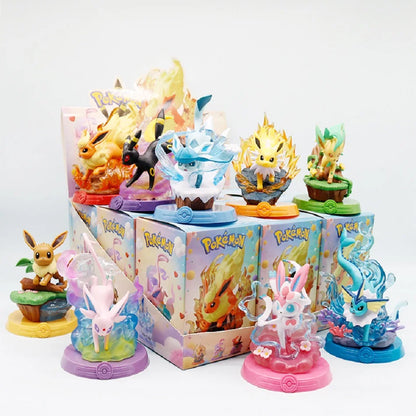 8 style Pokémon Action Doll Pikachu Adventure Eevee Blind Box Anime Model Desktop Decorations Pok é mon Toys Fans Birthday Gift