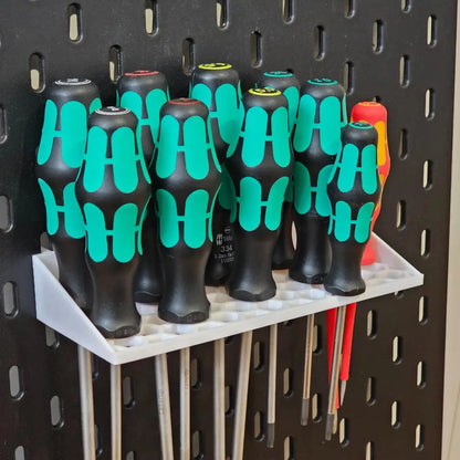 Skadis Screwdriver Holder Pegboard Organizer Wall Mount Tool Storage for Garage Workshop DIY Room