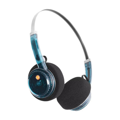 Transparent Wireless Headphones Bluetooth Headset with Fidget Button, Translucent Stereo with Build-in MIC for Android and iOS