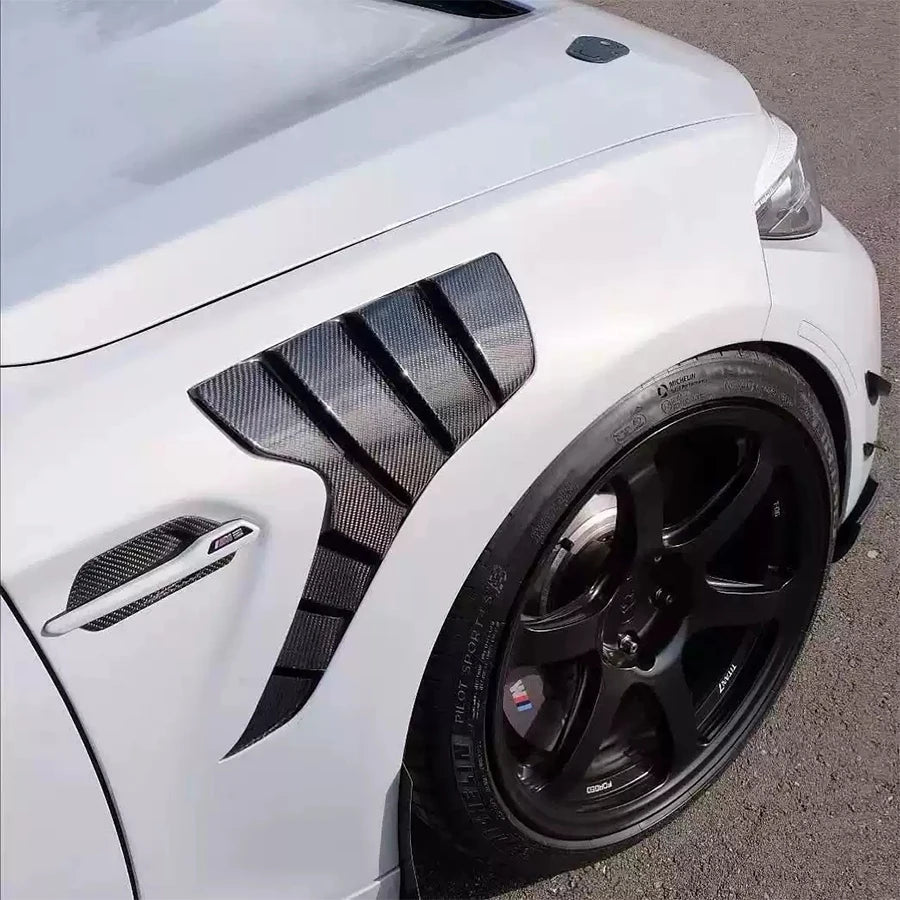 For BMW M2 F87 M2C 2014-2020 Carbon Fiber Fender Bumper Retrofit the Carbon fiber replacement Openings leaf plate automotive par