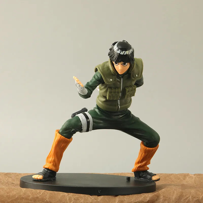 16cm Naruto Anime Figure Rock Lee Hyuuga Hinata Roubu Double Lion Fist Fighting Action Figure Collection Model Doll Toys Hobbie
