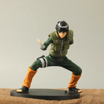 16cm Naruto Anime Figure Rock Lee Hyuuga Hinata Roubu Double Lion Fist Fighting Action Figure Collection Model Doll Toys Hobbie