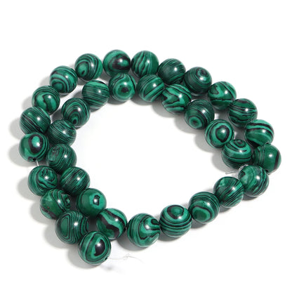 1 Strand Malachite Stone Beads 4/6/8/10/12mm Round Spacers Natural Stone Beads For Jewelry Making DIY Necklace Bracelet Supplies