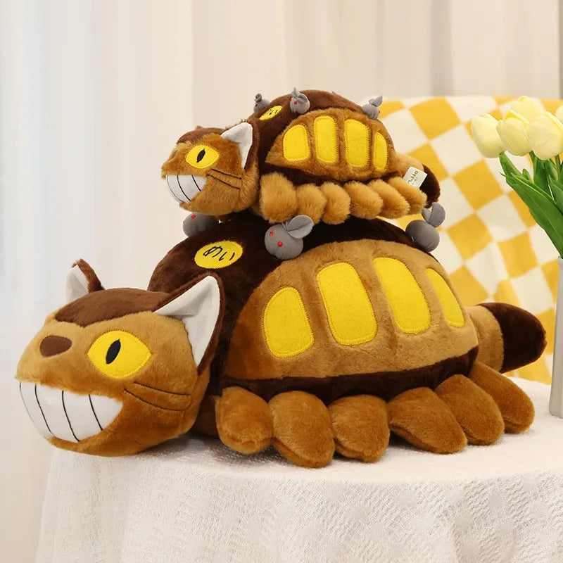 Hot 30-40cm Animation Bus Totoro Anime Peripheral Doll Soft Plush Animal Toys Stuffed Totoro Bus Kids Xmas Birthday Gift
