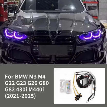 For BMW M3 M4 G80 G82 Laser Headlight Upgrade Set with RGB DRL APP Control LED Module Perfect Fit for G22 G23 G26 2021 2025