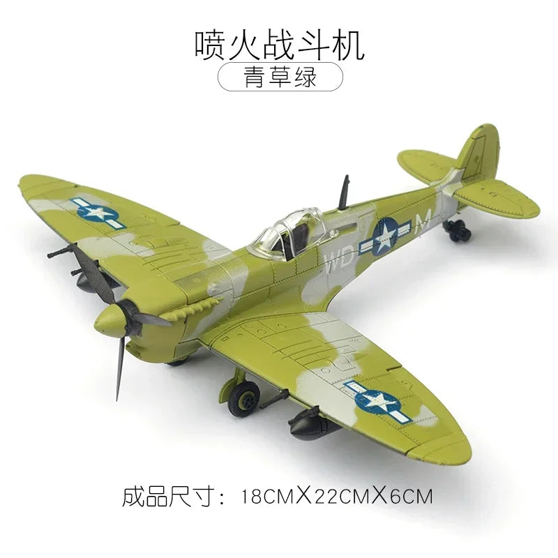 1/48 WWII Fighter Model 4D Assemble Aircraft Plastic DIY Accessories Toy Small Airplane Toy Diy Craft Kits for Adults