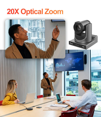 4k60fps NDI POE PTZ Camera 20X Zoom Live Streaming Camera and 1pc NDI PTZ Camera Controller for Video Conference 1-10pcs
