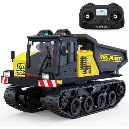 T14R 1/50 RTR Electric 3KM/H RC Crawler Dump Truck Tracked Tipper Finished Construction Vehicle Model Toys with Lights Sounds