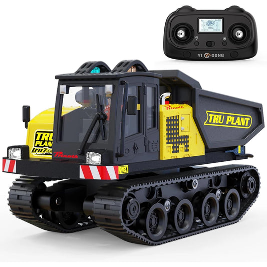 T14R 1/50 RTR Electric 3KM/H RC Crawler Dump Truck Tracked Tipper Finished Construction Vehicle Model Toys with Lights Sounds