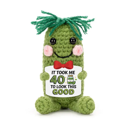 Wacky Fun Crochet,positive energy penis with card,couple fun gifts,desktop decoration,home room decoration, hand woven doll