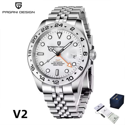 2026 PAGANI Design New Men's Automatic Mechanical Watches GMT Watch 42mm Sapphire Stainless Steel Waterproof Watch Reloj Hombre