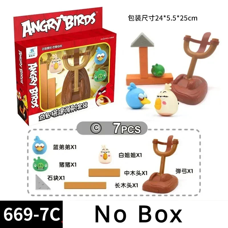 Angry Bird Action Figure Battle Red Black Chuck Bomb Matilda Terence Birds Fighting Blocks Slingshot Construction Kids Game Toy