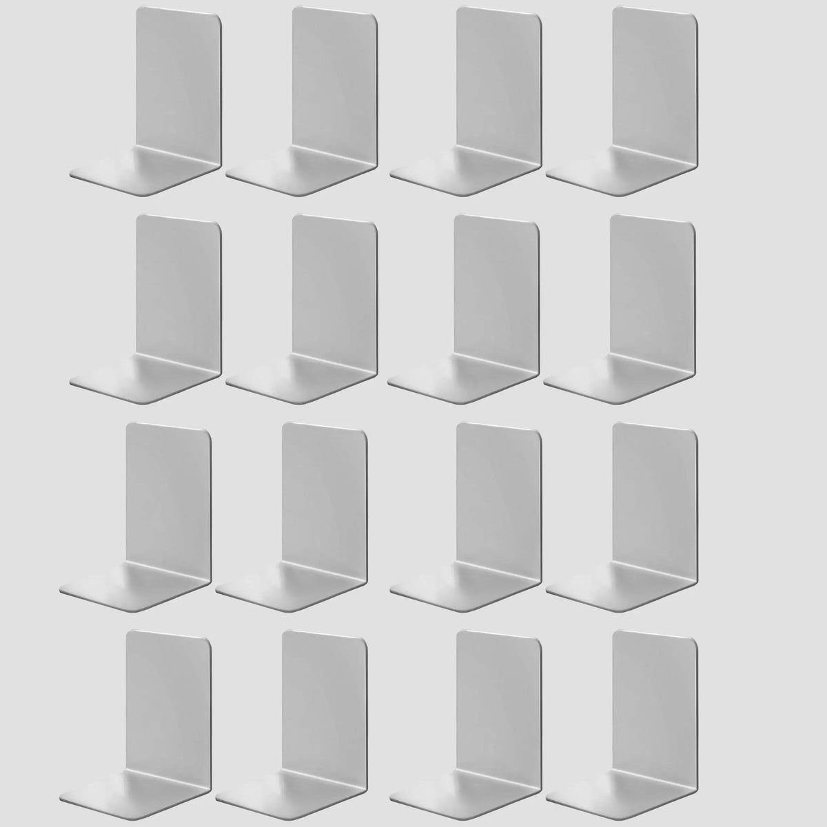 8 Pieces Bookends,Clear Bookends for Shelves,Heavy Duty Book Ends andDesktop Organizer,Book Stopper for Books/Movies/CD