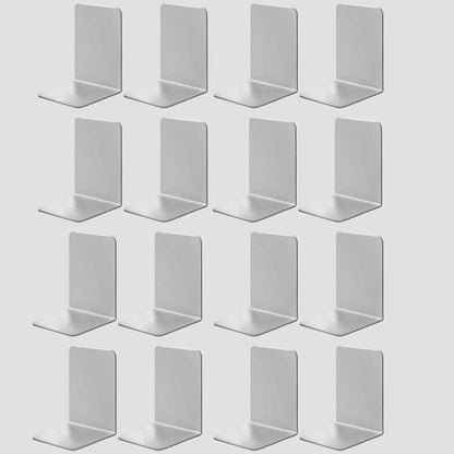 8 Pieces Bookends,Clear Bookends for Shelves,Heavy Duty Book Ends andDesktop Organizer,Book Stopper for Books/Movies/CD