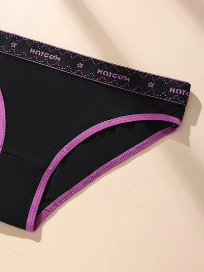 6Pcs Sexy Women Panties Soft Cotton Underpants Black Underwear Girls Briefs Female Breathable Stretch Panty Female Lingerie XS-L