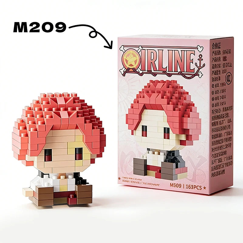 Anime Building Block Chopper Buggy  Assembly Micro Building Block Zoro Robin Character Model Mini Bricks Figure Toys For Gift