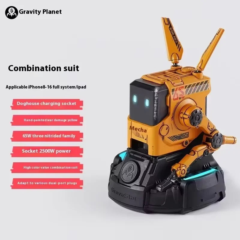 GravaStar Alpha65 65W GaN Charger Dog Nitrogen Design Fast Type C Wall Plug for iPhone Huawei Xiaomi Android Phones