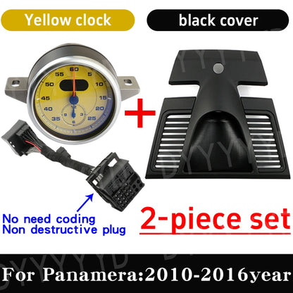 Car Stopwatch Chrono For Porsche Panamera 970 2010-2016 Stop Watch Clock Interior Dashboard Cover Compass Electronic Meter Clock